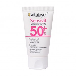 کرم ضد آفتاب SPF50 پوست حساس ویتالیر 50 میلی لیتر(بی رنگ)