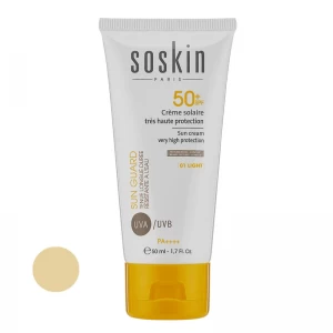 کرم ضد آفتاب  spf 50 رنگی ساسکین 50ml