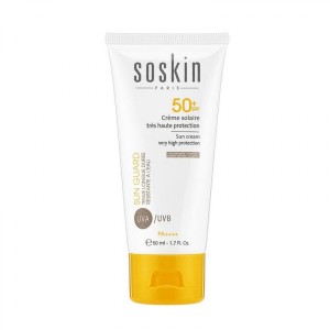 کرم ضدآفتاب بدون رنگ spf50 ساسکین | 50 میل