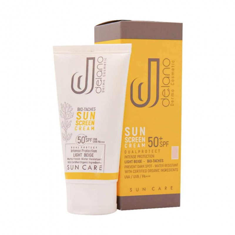 کرم ضد آفتاب ضد لک رنگی بایوتچ دلانو  SPF50 رنگی 50 میلی‌لیتر(بژ روشن)