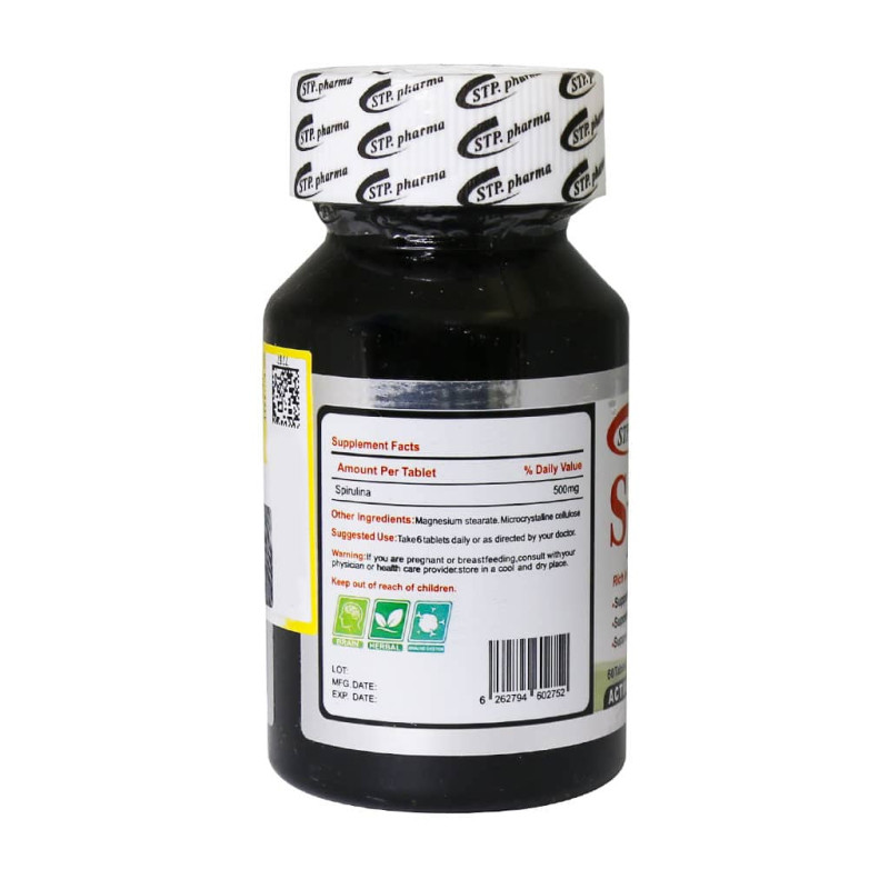 قرص اسپیرولینا اس تی پی فارما 60 عدد